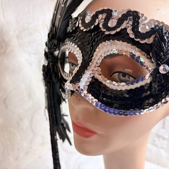 Handmade Designer Masquerade Mask Gypsy Renaissance Wearable Art - Picture 7 of 11